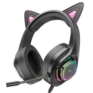Наушники Hoco W107 Cute cat (Gaming) [Elf]
